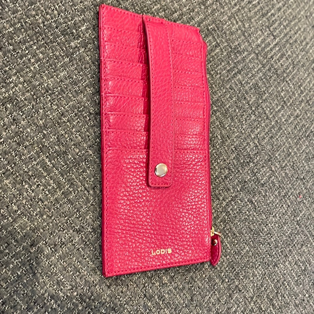 Lodis red leather wallet